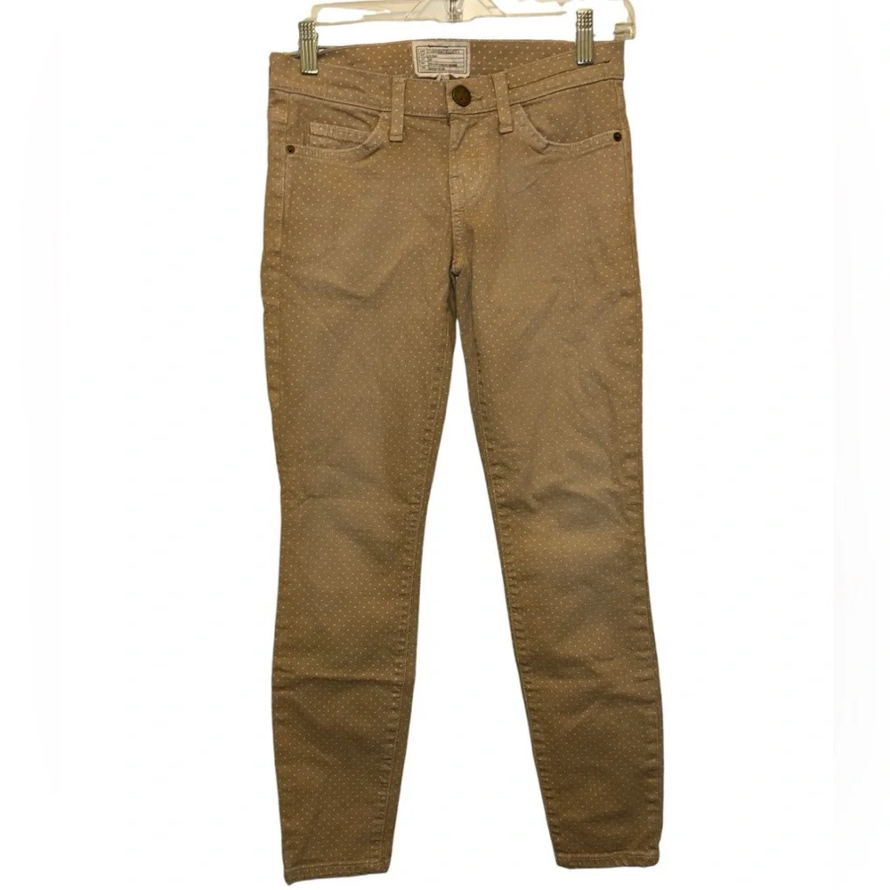CURRENT ELLIOTT The Stiletto Haystack Skinny 24 Brown Skinny Pants